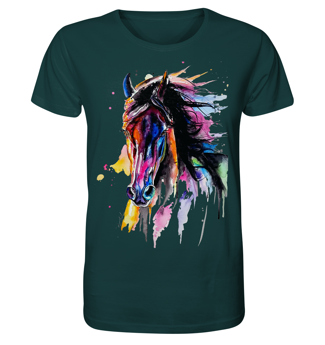 Schwarzes Pferd - Organic Shirt