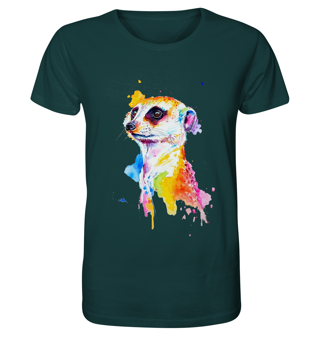 Motiv farbenfrohes Erdmännchen - Organic Shirt