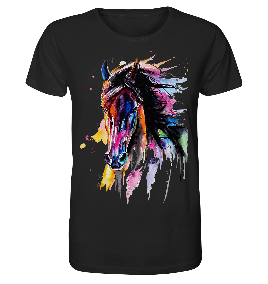 Schwarzes Pferd - Organic Shirt