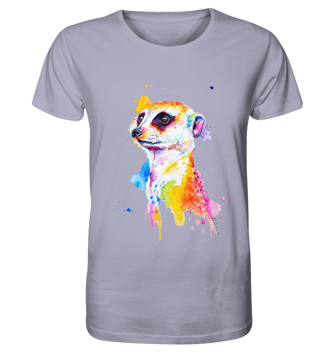 Motiv farbenfrohes Erdmännchen - Organic Shirt