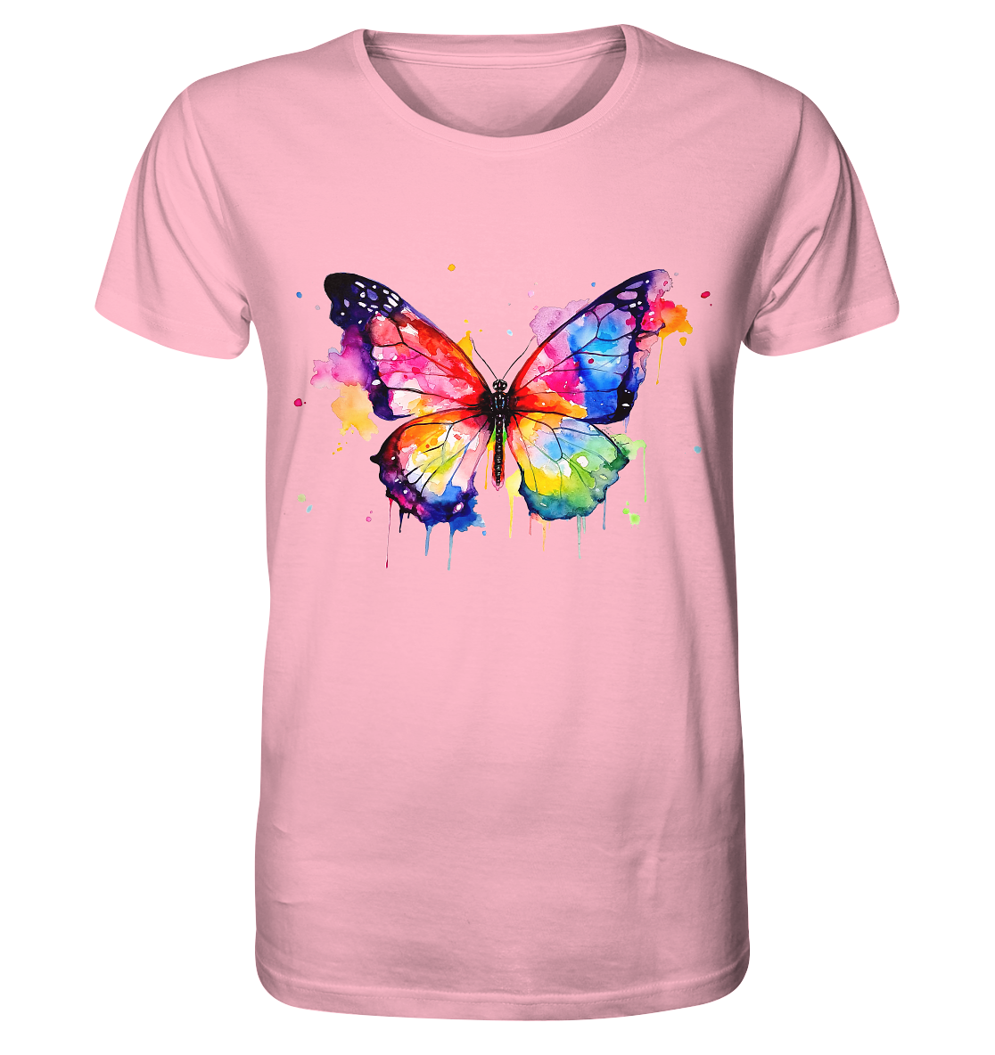 Motiv farbenfroher Schmetterling - Organic Shirt