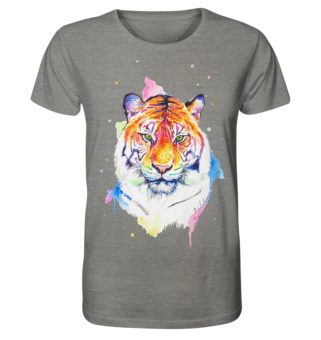 Bunter Tiger - Organic Shirt (meliert)