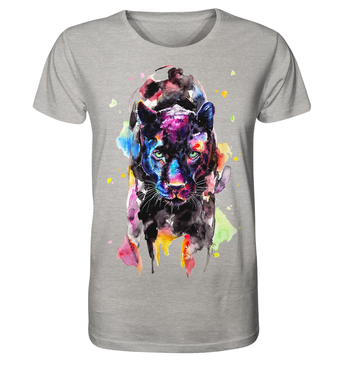 Schwarzer Panther - Organic Shirt (meliert)