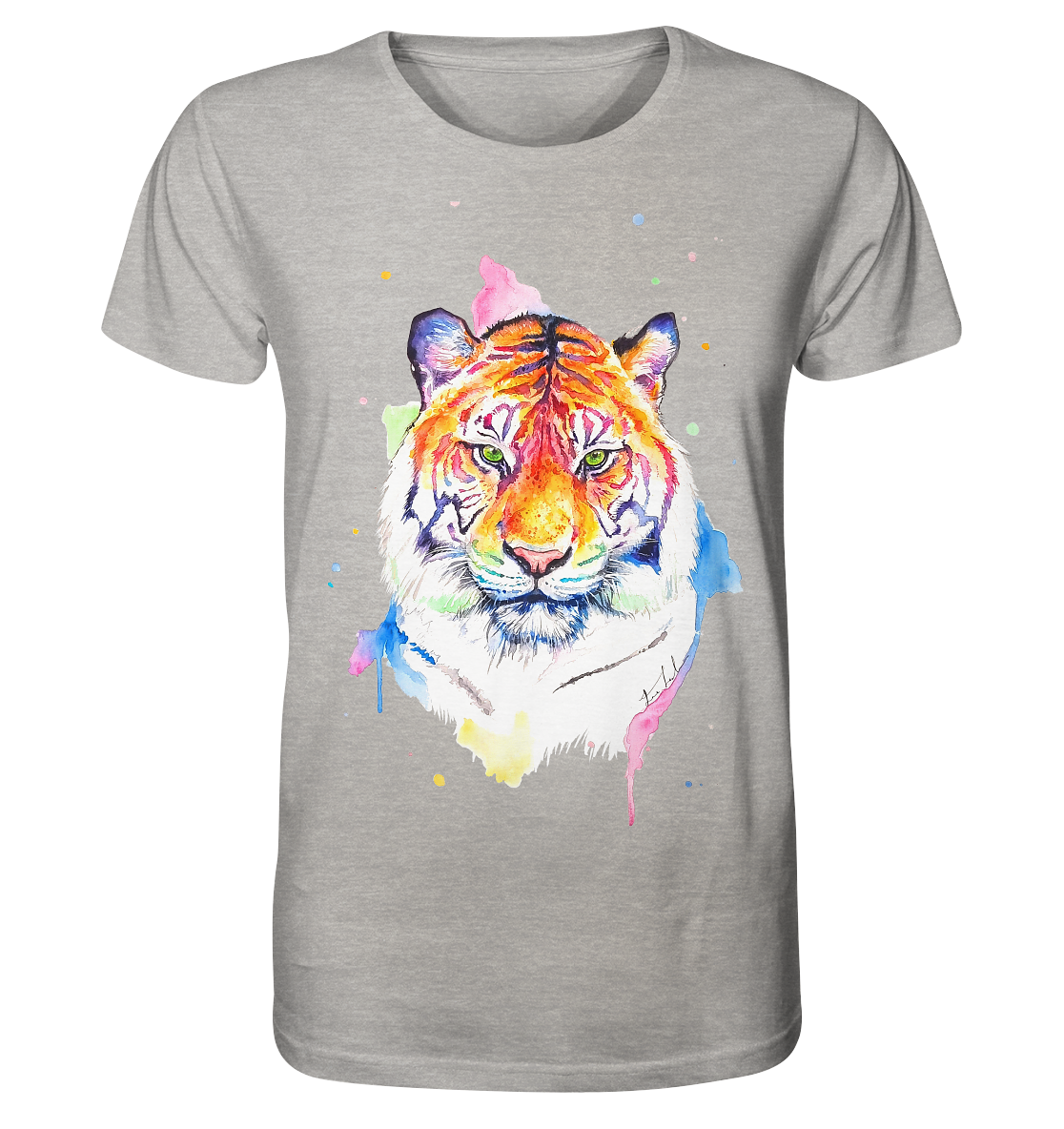 Bunter Tiger - Organic Shirt (meliert)