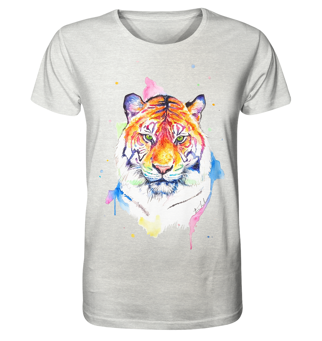 Bunter Tiger - Organic Shirt (meliert)