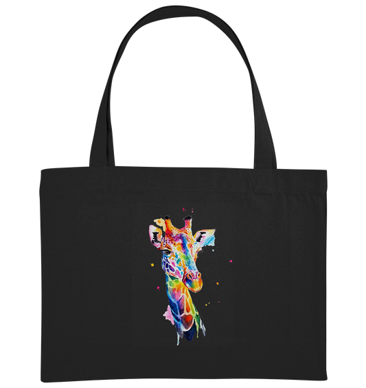 Motiv farbenfrohe Giraffe - Organic Shopping-Bag