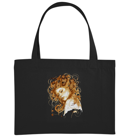 Kaffeemotiv Portrait mit goldenen Haaren - Organic Shopping-Bag