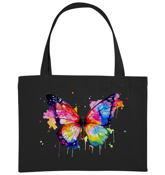 Motiv farbenfroher Schmetterling - Organic Shopping-Bag