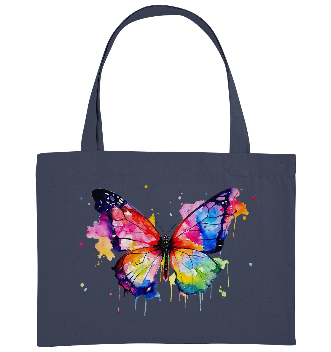 Motiv farbenfroher Schmetterling - Organic Shopping-Bag