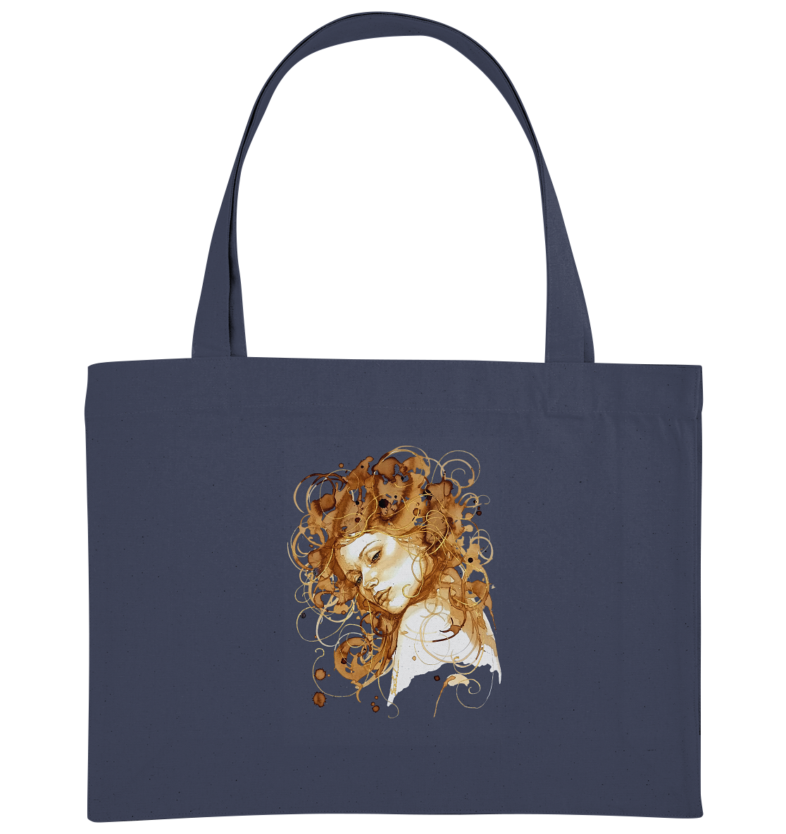 Kaffeemotiv Portrait mit goldenen Haaren - Organic Shopping-Bag