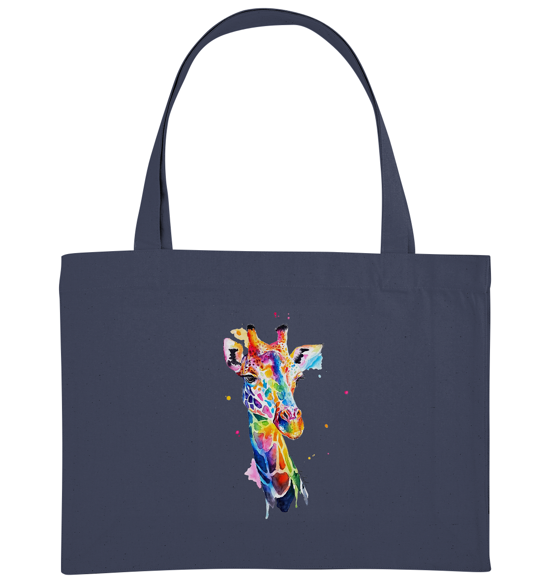 Motiv farbenfrohe Giraffe - Organic Shopping-Bag