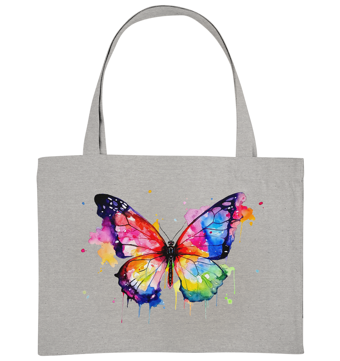 Motiv farbenfroher Schmetterling - Organic Shopping-Bag