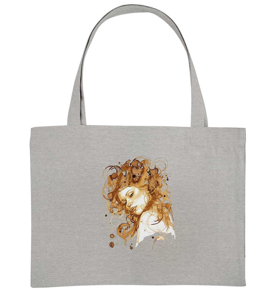 Kaffeemotiv Portrait mit goldenen Haaren - Organic Shopping-Bag