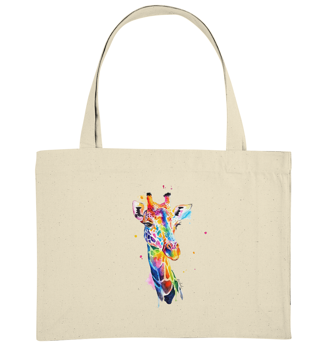 Motiv farbenfrohe Giraffe - Organic Shopping-Bag