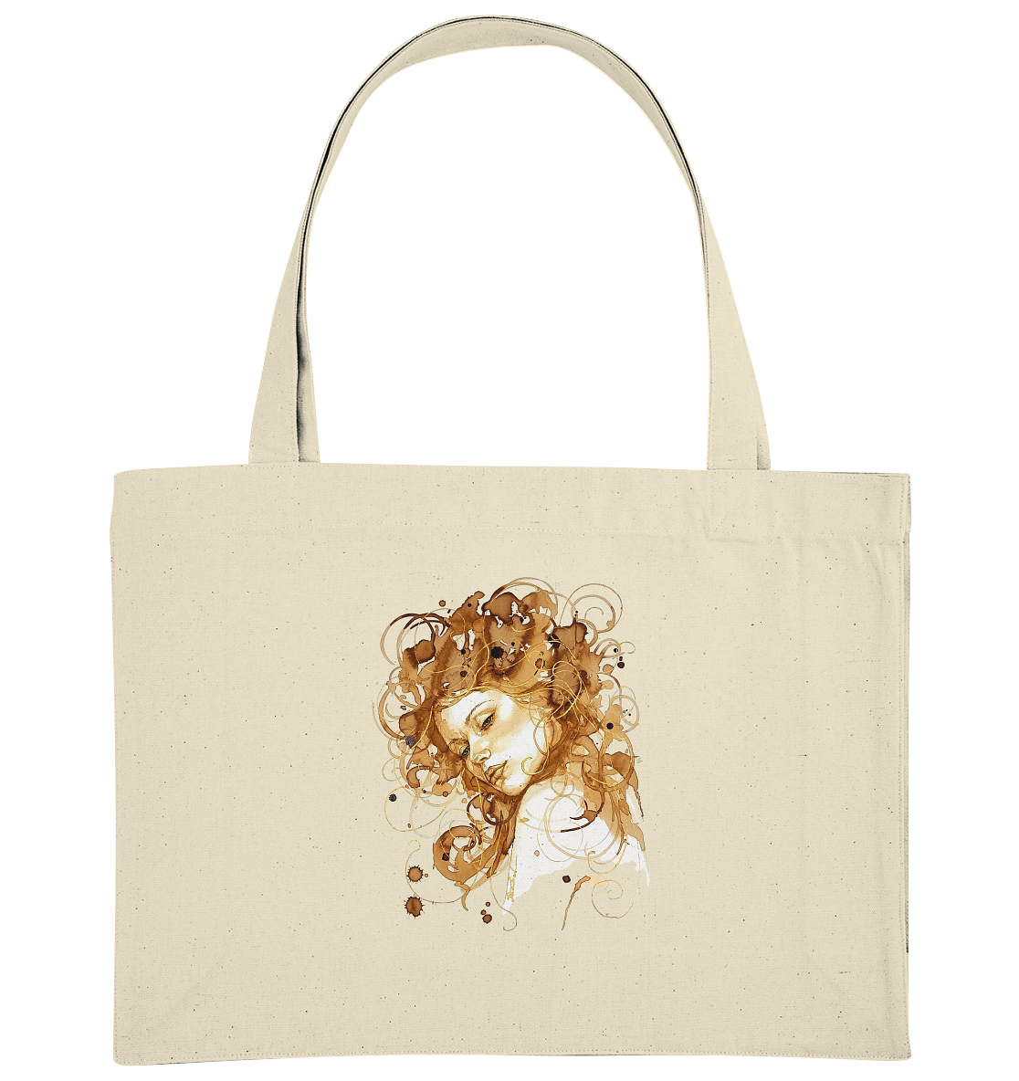 Kaffeemotiv Portrait mit goldenen Haaren - Organic Shopping-Bag