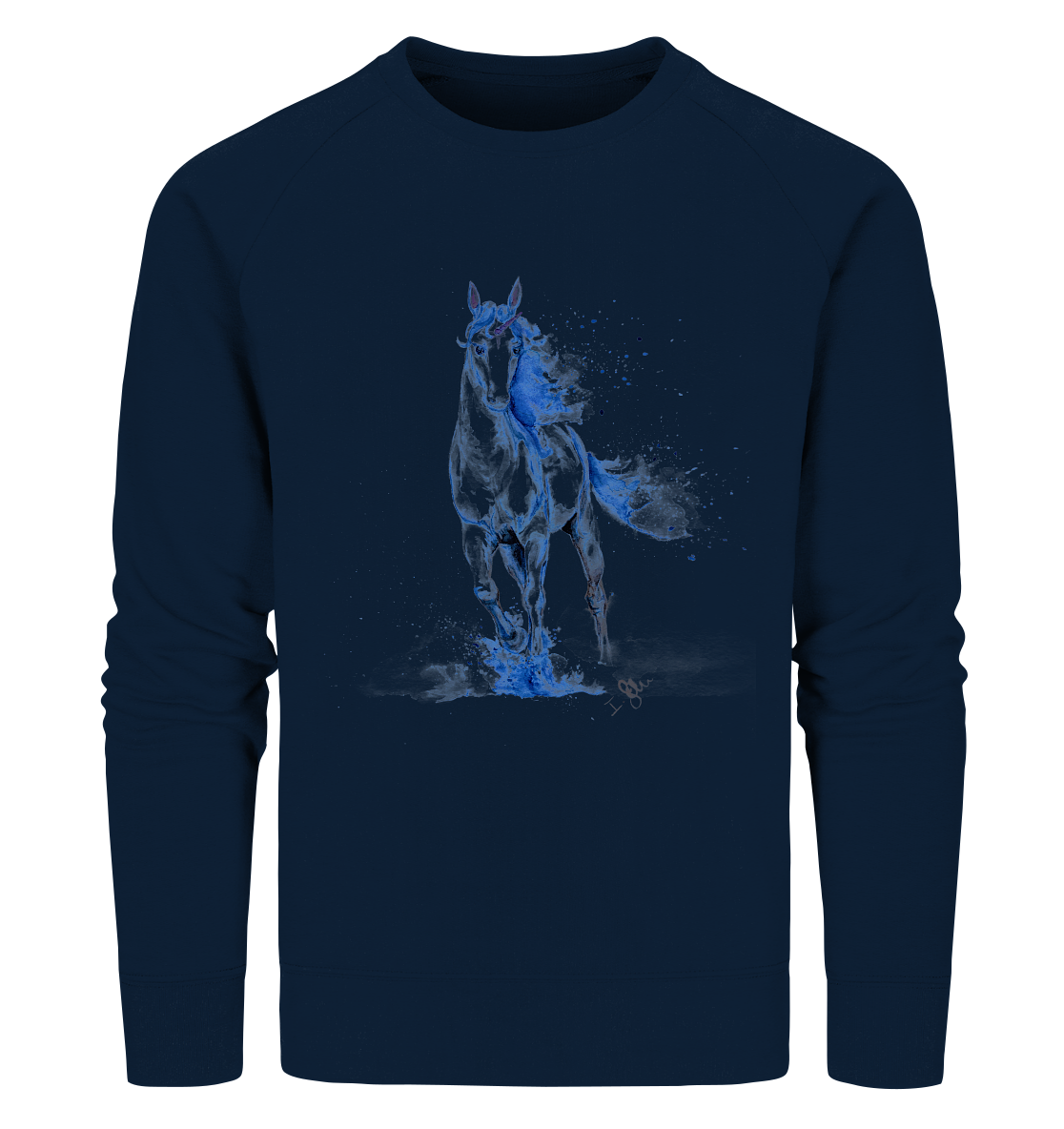 Blaues Einhorn - Organic Sweatshirt