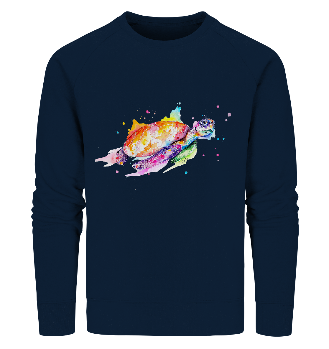 Bunte Meeresschildkröte - Organic Sweatshirt