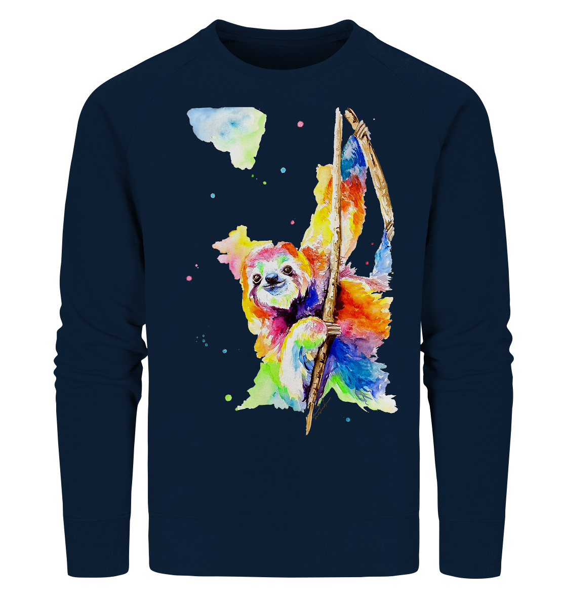 Buntes Faultier - Organic Sweatshirt