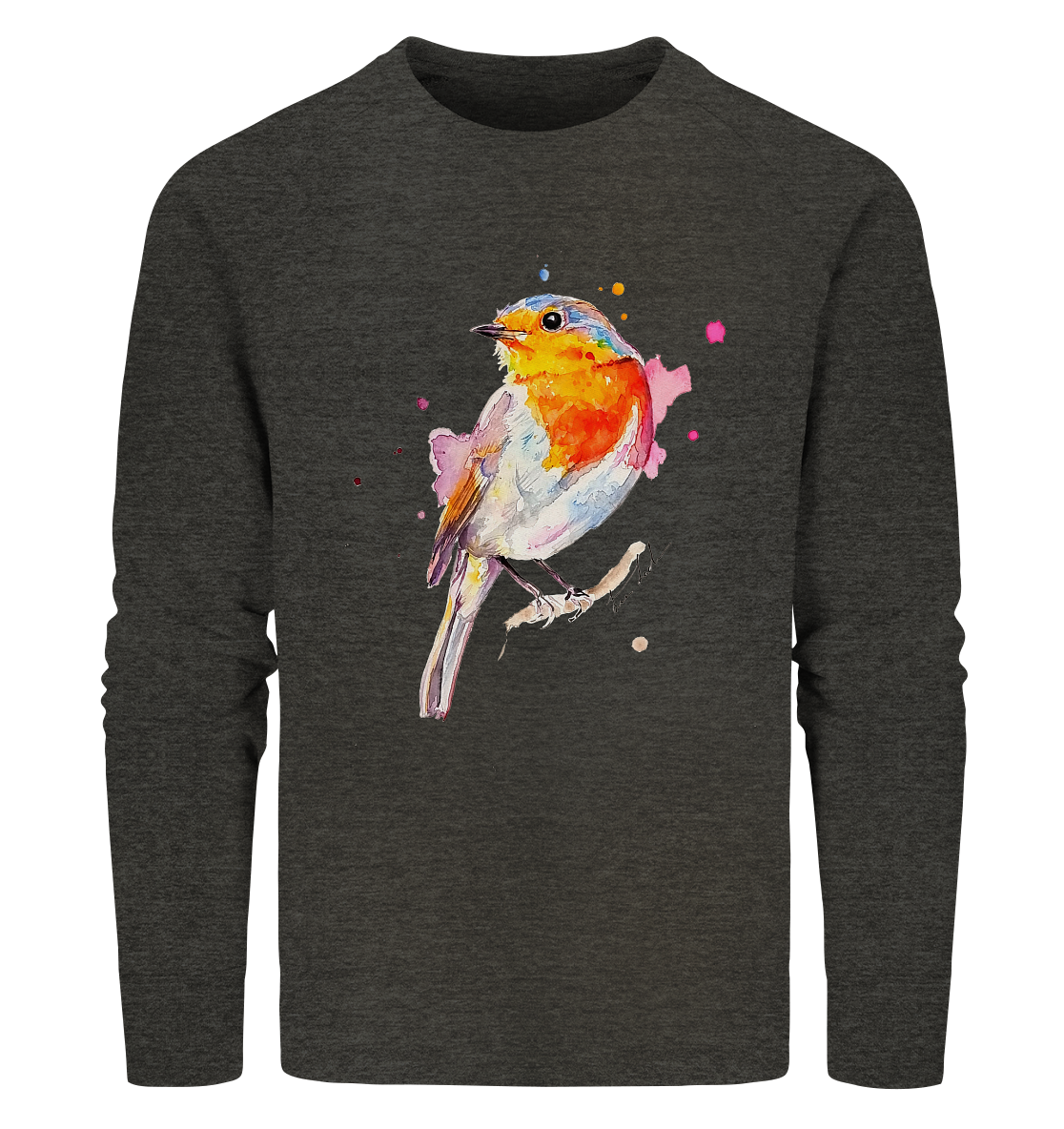 Buntes Rotkehlchen - Organic Sweatshirt