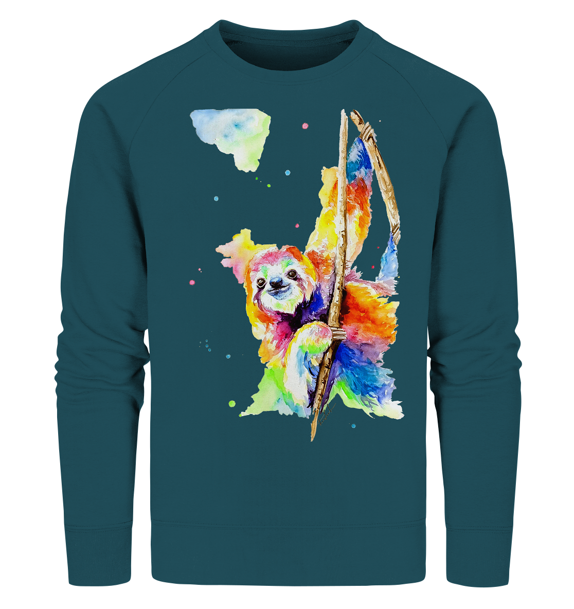 Buntes Faultier - Organic Sweatshirt