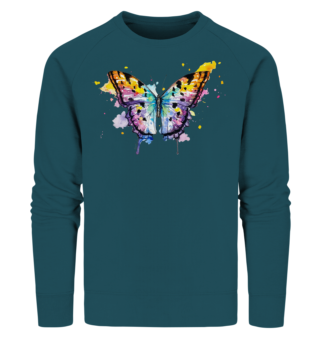 Bunter Schmetterling - Organic Sweatshirt