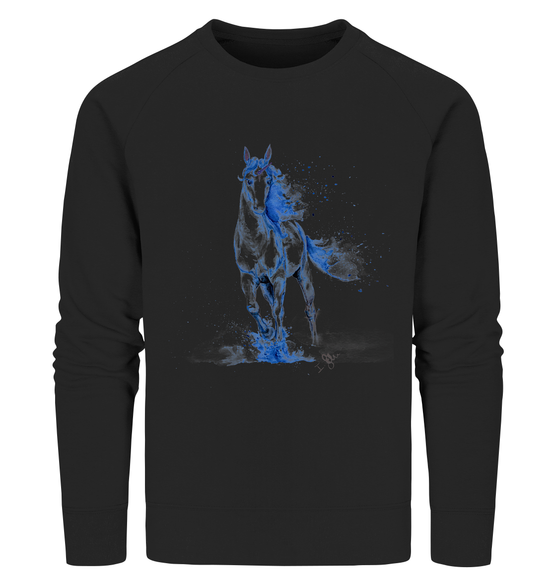 Blaues Einhorn - Organic Sweatshirt