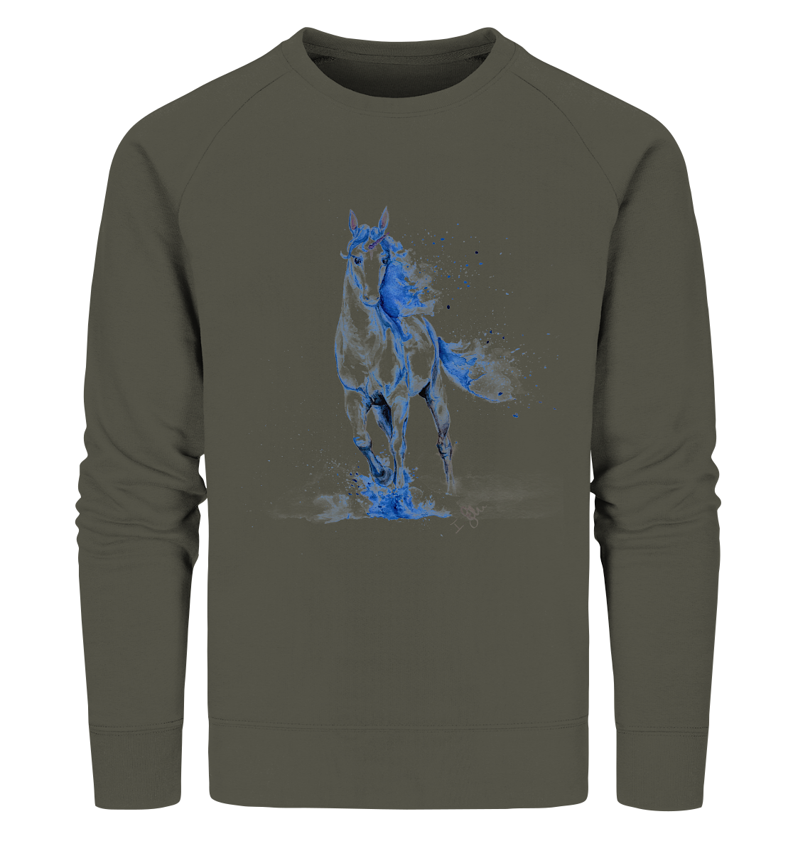 Blaues Einhorn - Organic Sweatshirt