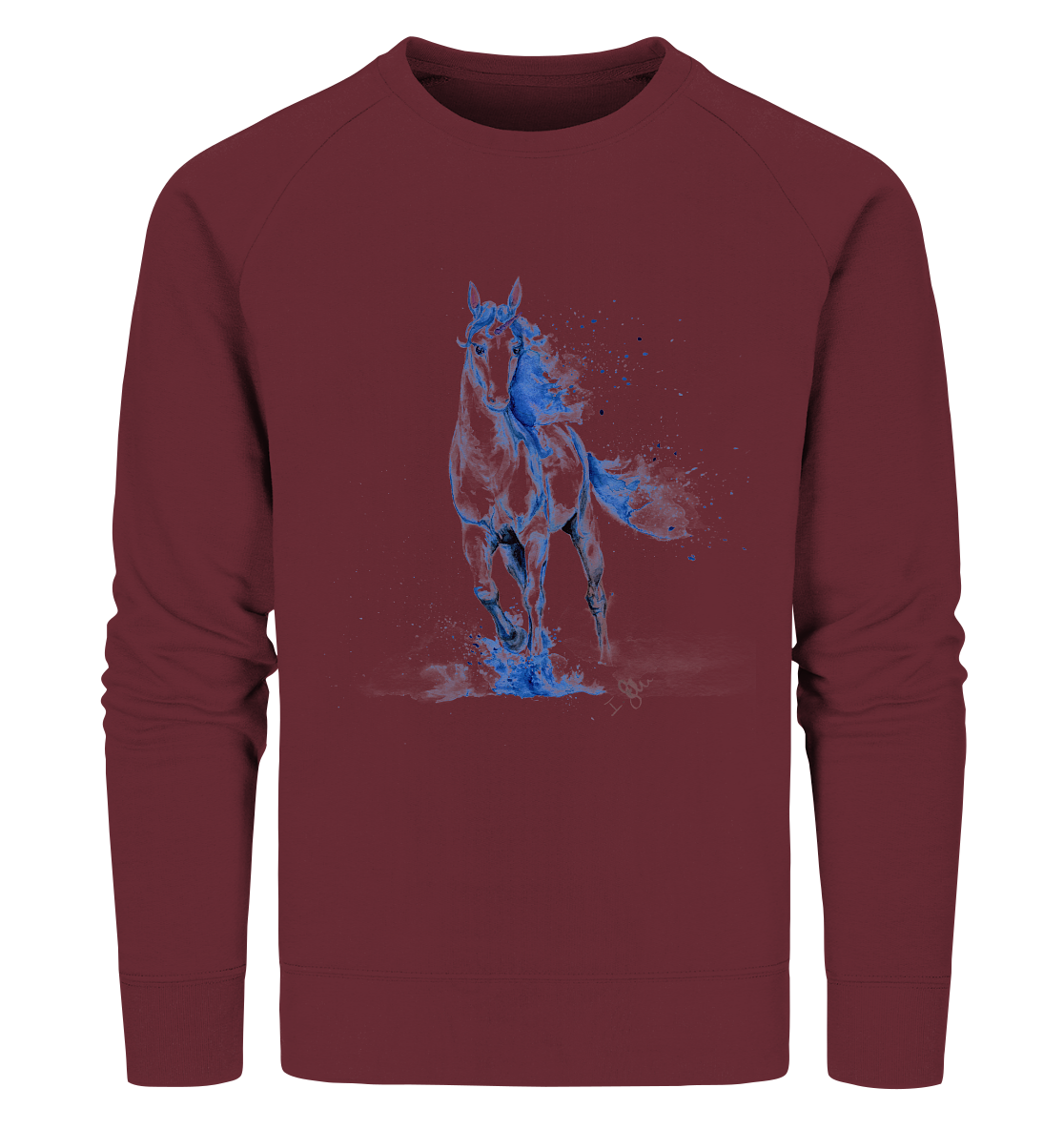 Blaues Einhorn - Organic Sweatshirt