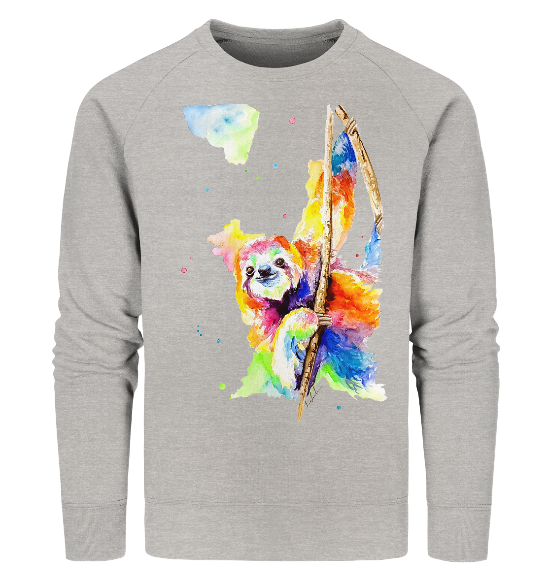 Buntes Faultier - Organic Sweatshirt