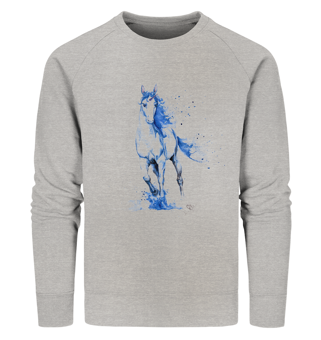 Blaues Einhorn - Organic Sweatshirt