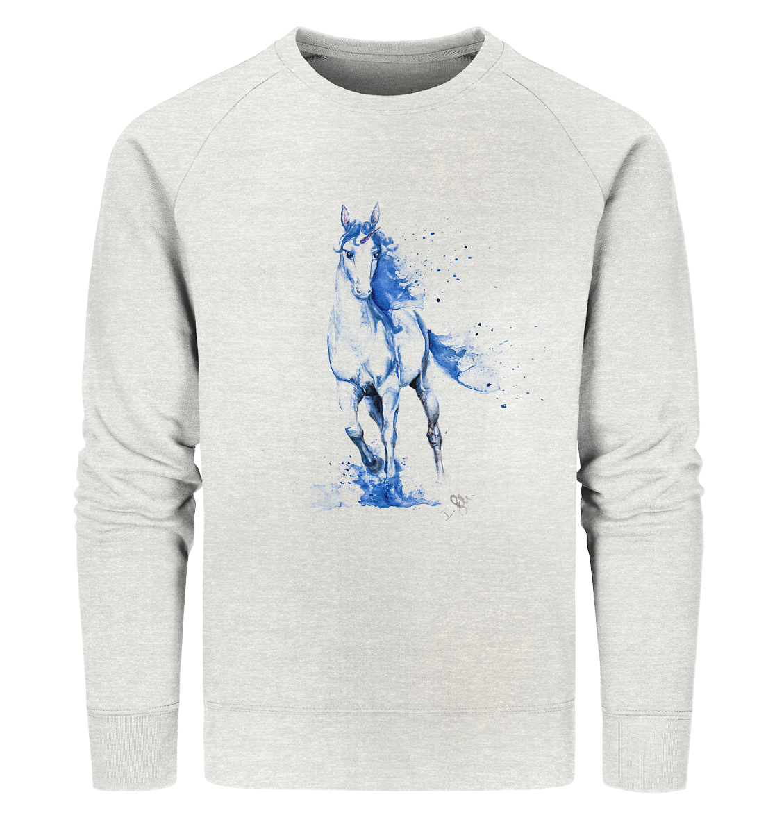 Blaues Einhorn - Organic Sweatshirt