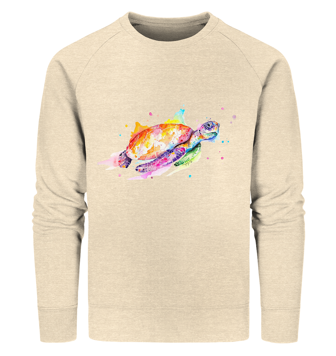 Bunte Meeresschildkröte - Organic Sweatshirt