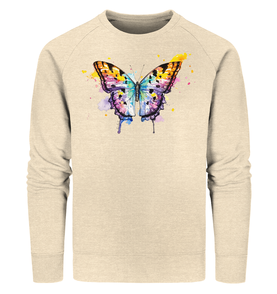 Bunter Schmetterling - Organic Sweatshirt