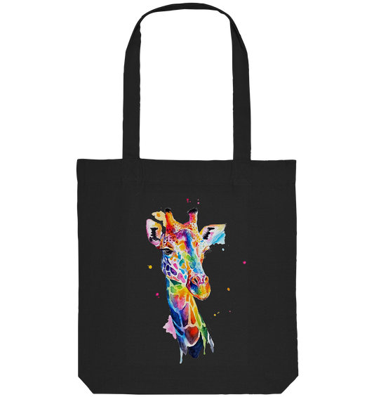 Motiv farbenfrohe Giraffe - Organic Tote-Bag