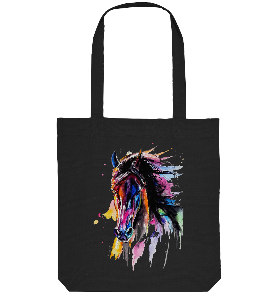 Schwarzes Pferd - Organic Tote-Bag