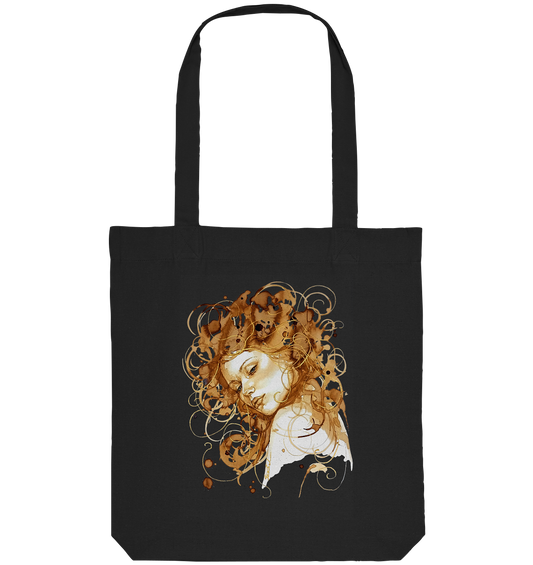 Kaffeemotiv Portrait mit goldenen Haaren - Organic Tote-Bag