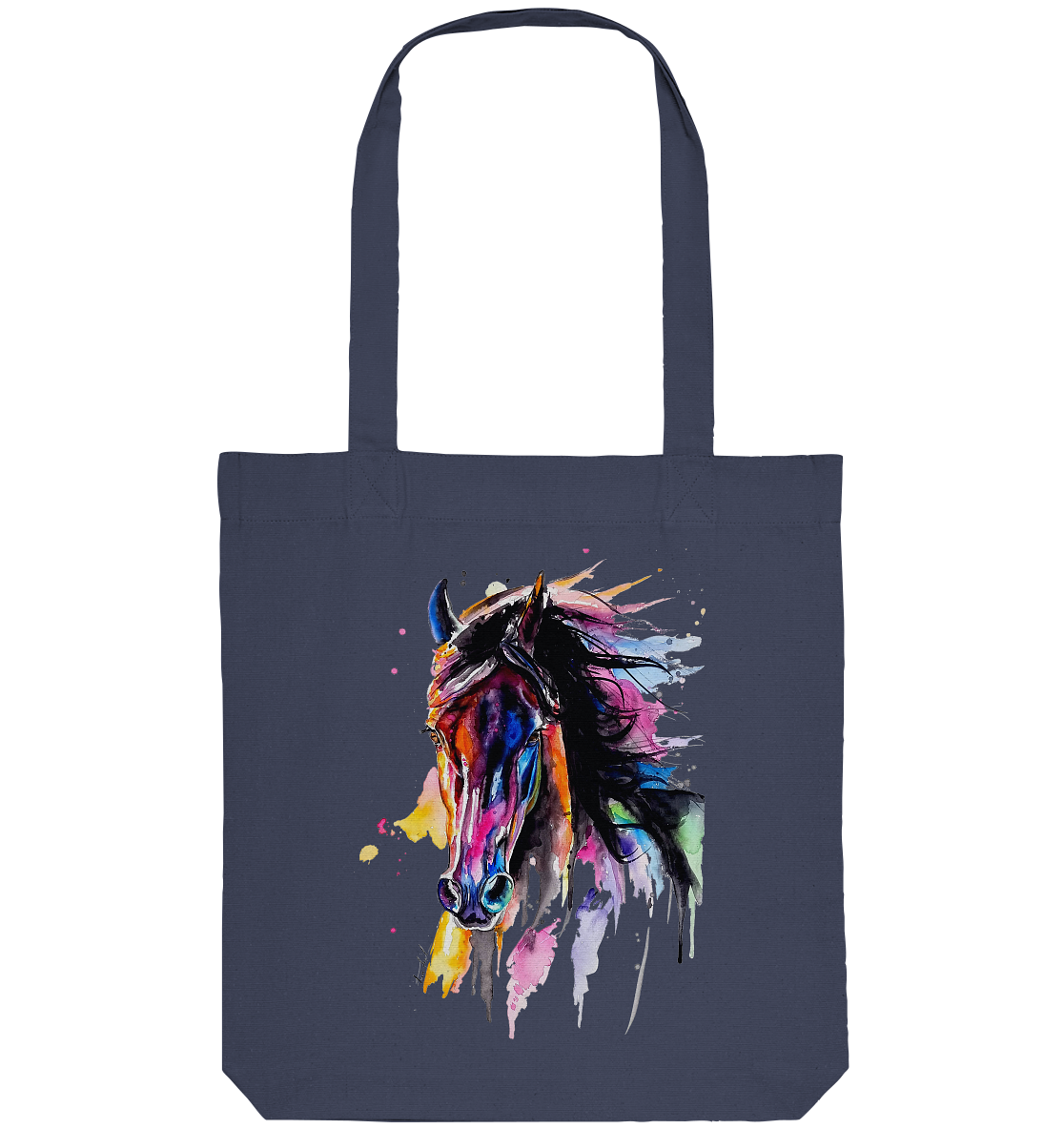 Schwarzes Pferd - Organic Tote-Bag