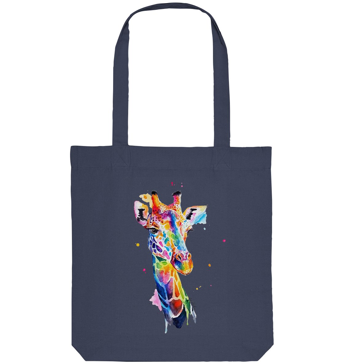 Motiv farbenfrohe Giraffe - Organic Tote-Bag