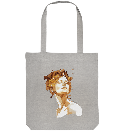 Kaffeemotiv Portrait mit Ginko - Organic Tote-Bag