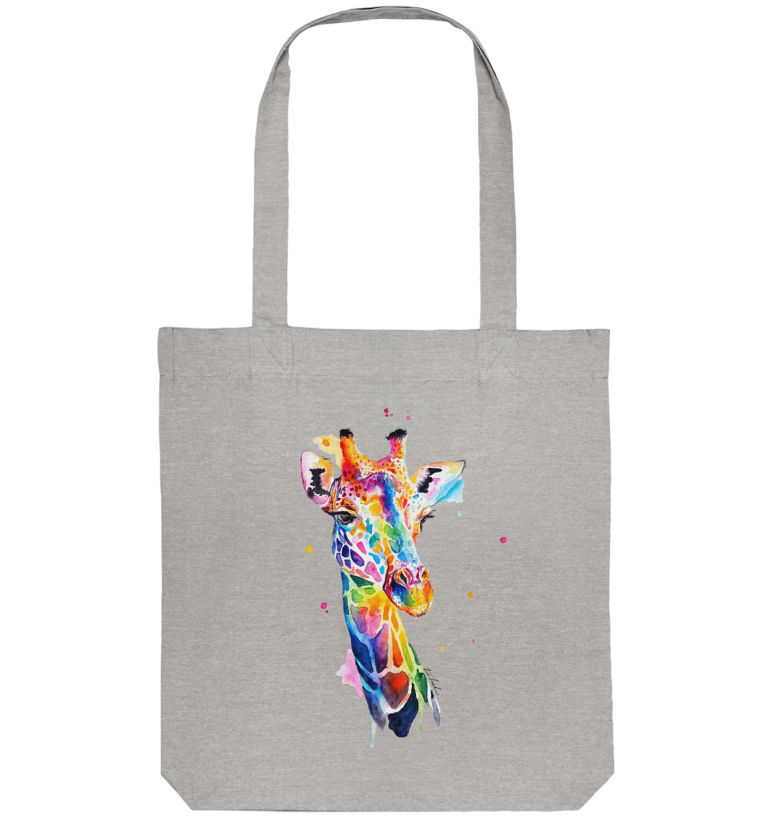 Motiv farbenfrohe Giraffe - Organic Tote-Bag