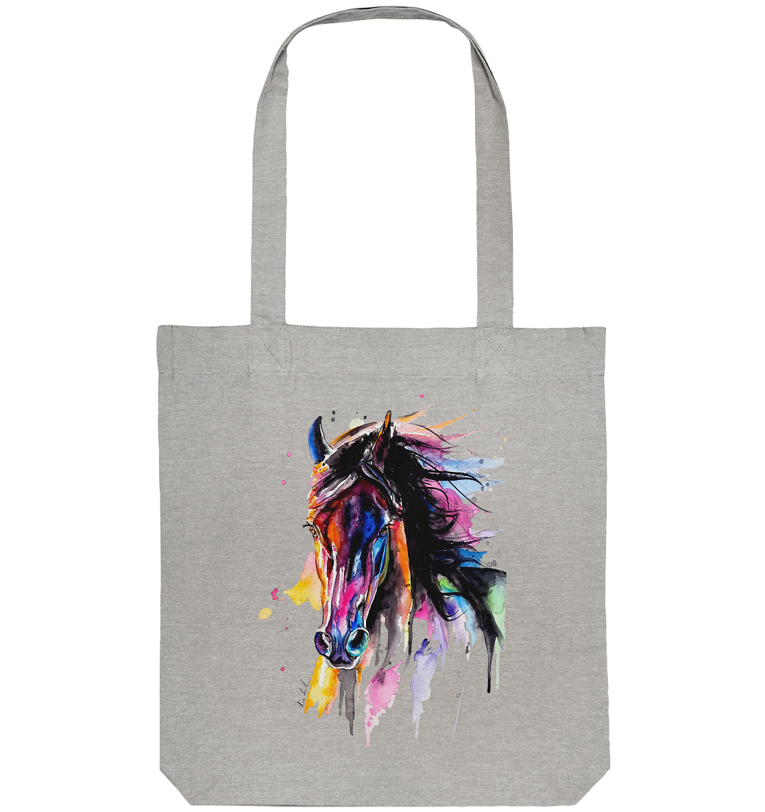 Schwarzes Pferd - Organic Tote-Bag