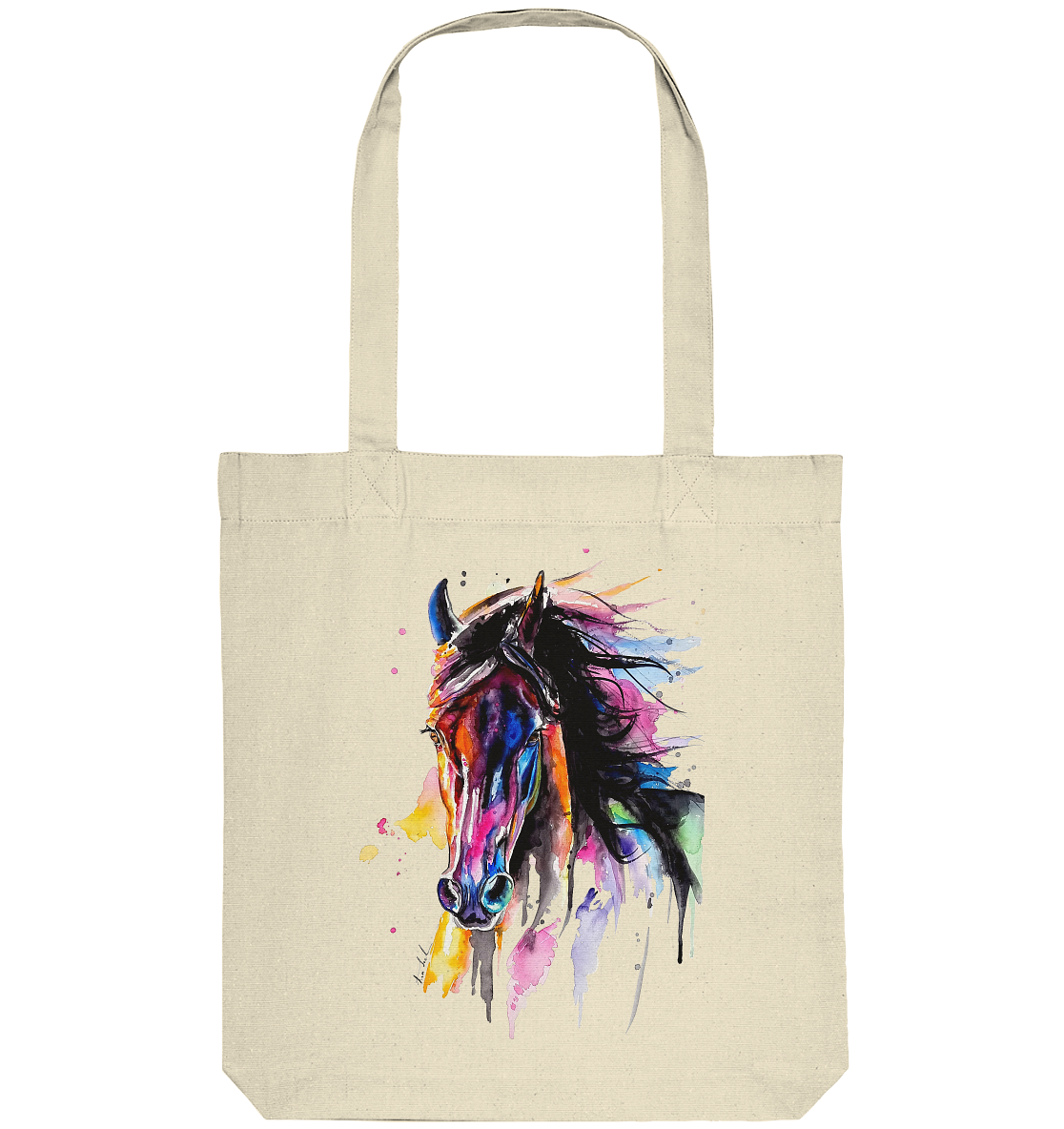 Schwarzes Pferd - Organic Tote-Bag