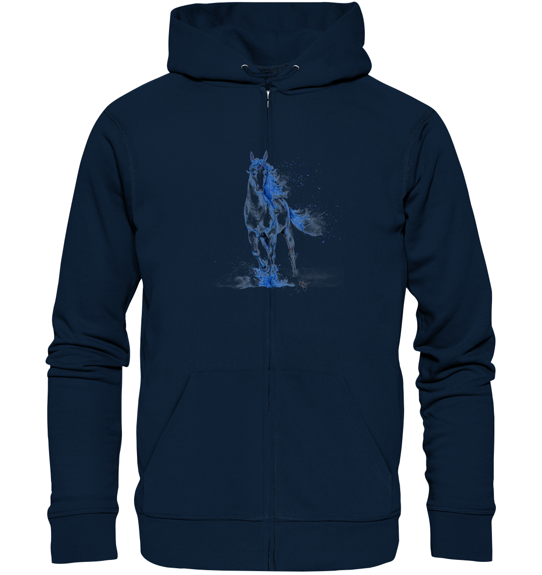 Blaues Einhorn - Organic Zipper