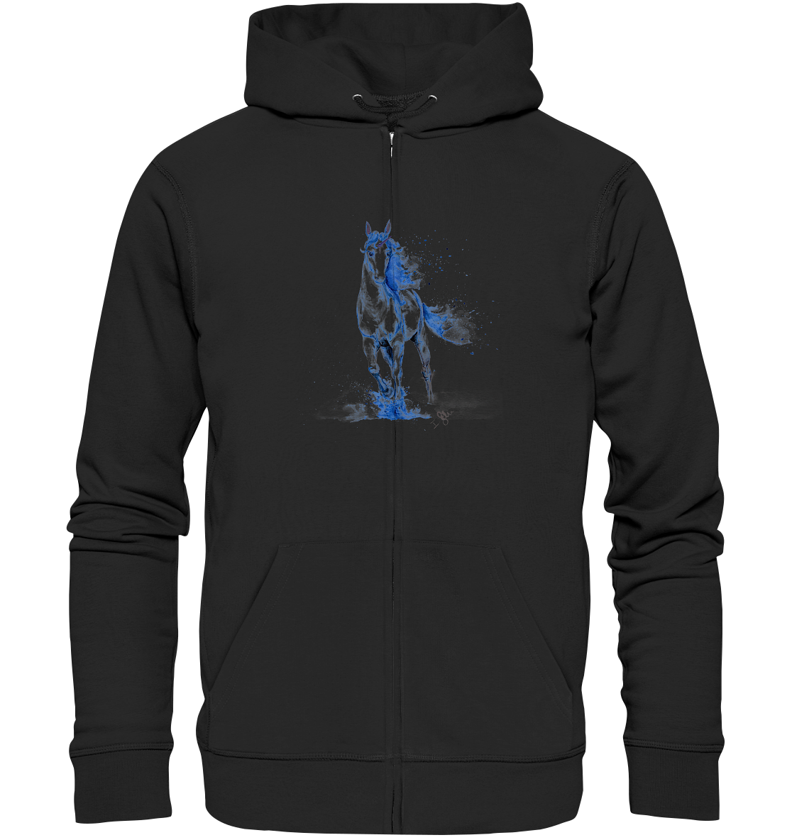 Blaues Einhorn - Organic Zipper