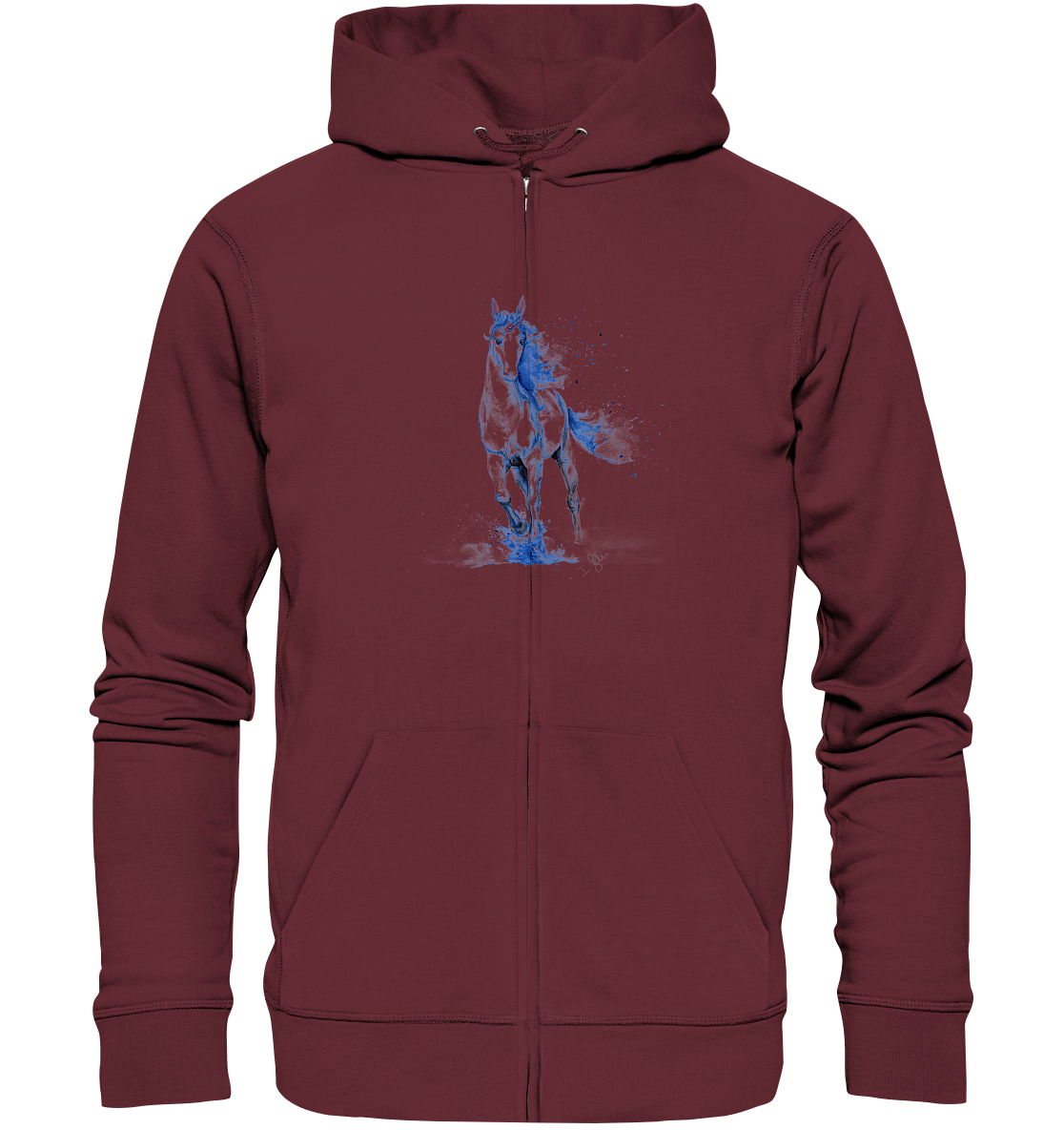 Blaues Einhorn - Organic Zipper