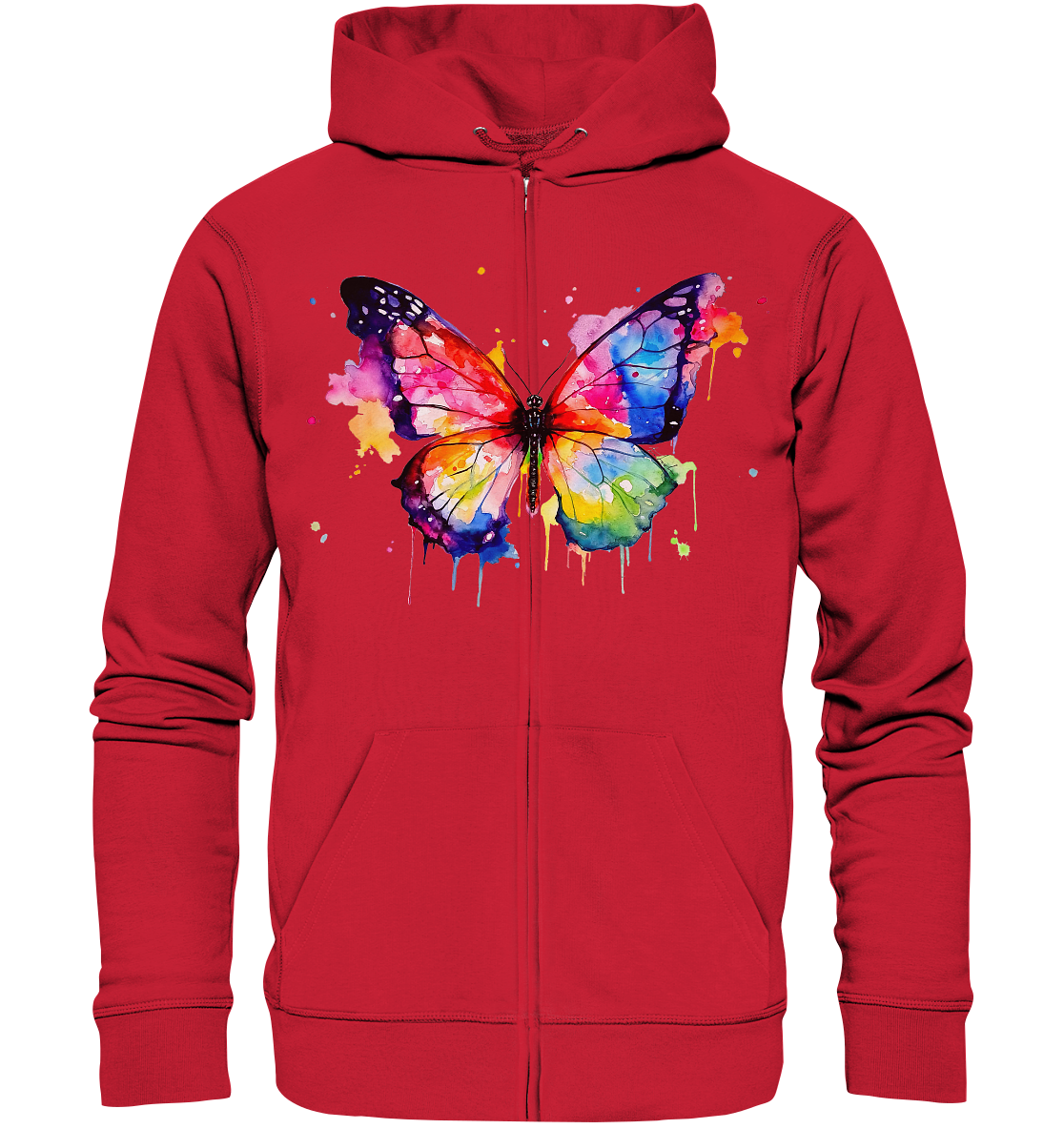 Motiv farbenfroher Schmetterling - Organic Zipper