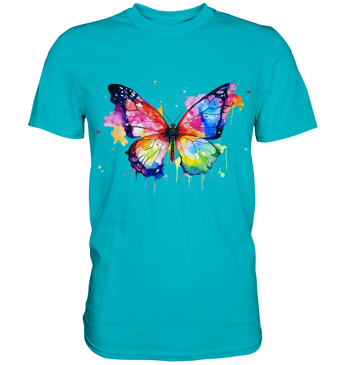 Motiv farbenfroher Schmetterling - Premium Shirt