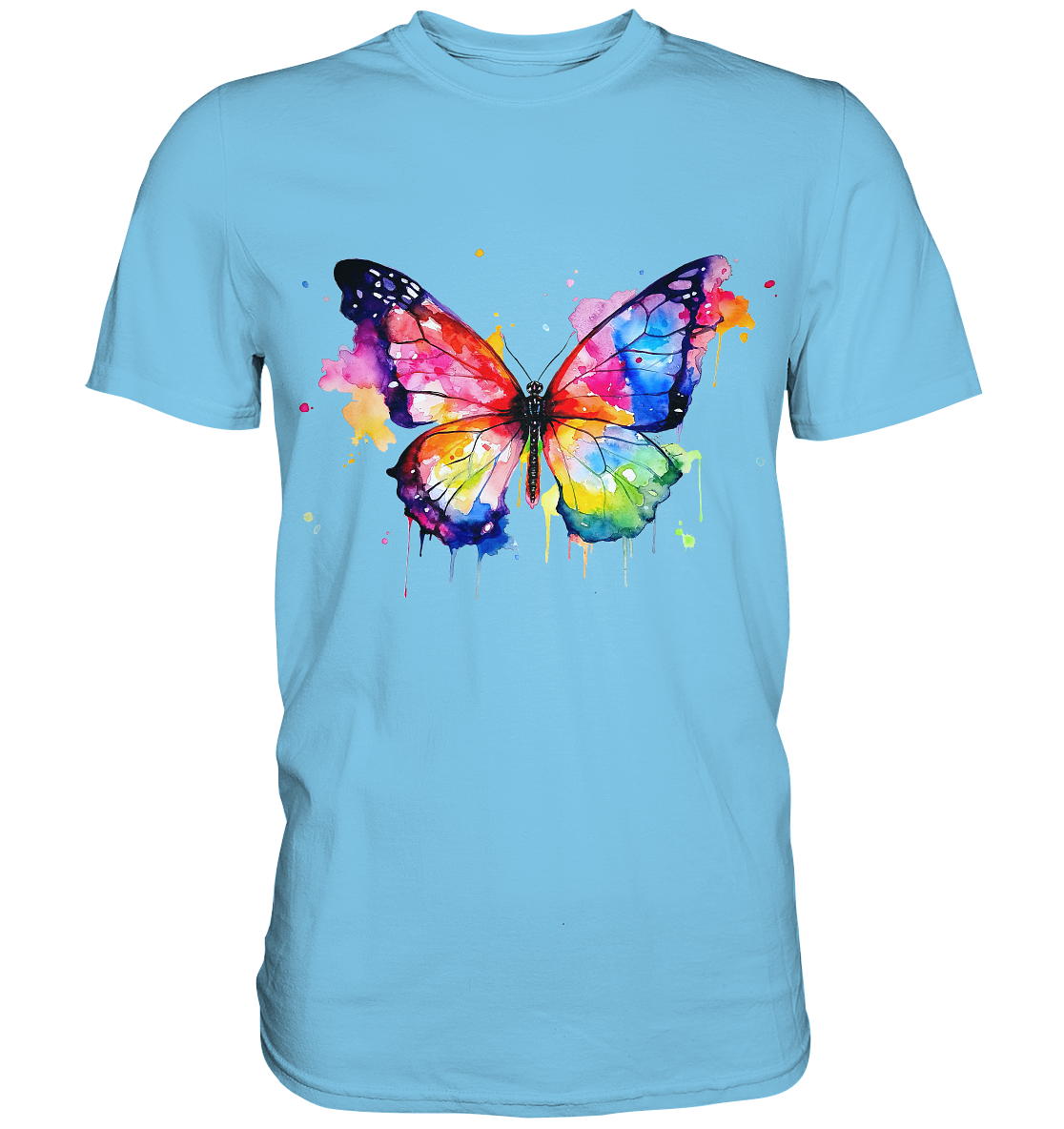 Motiv farbenfroher Schmetterling - Premium Shirt