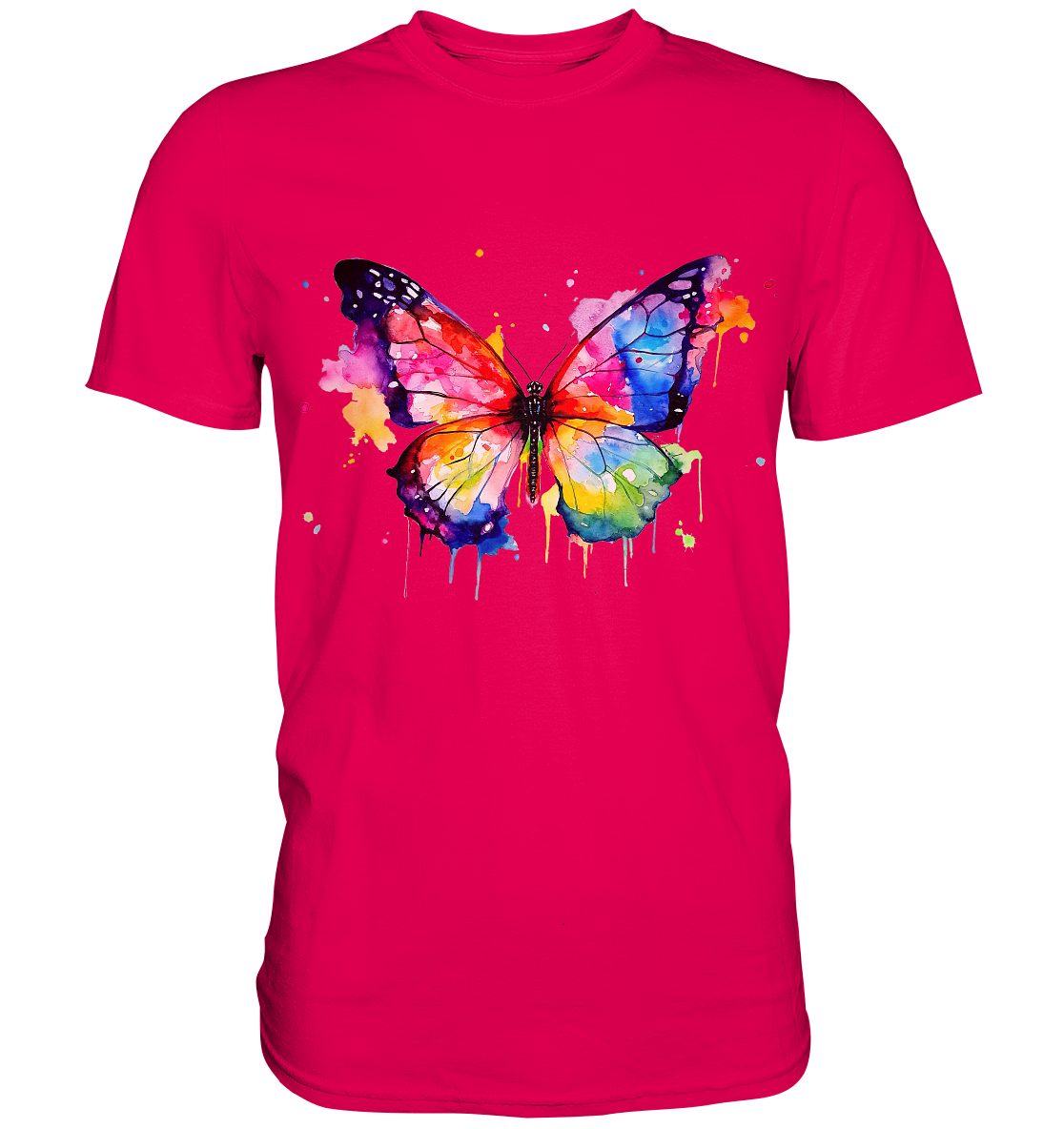 Motiv farbenfroher Schmetterling - Premium Shirt