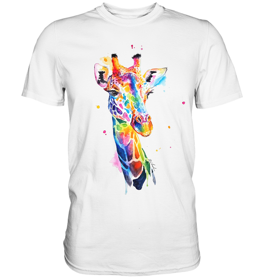 Motiv farbenfrohe Giraffe - Premium Shirt